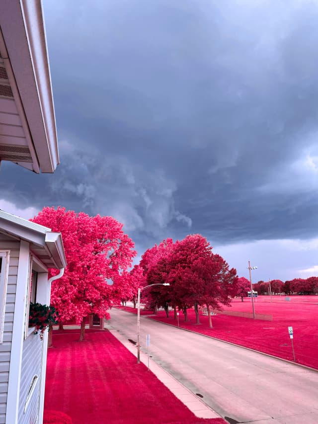 Severe storm passing road 2