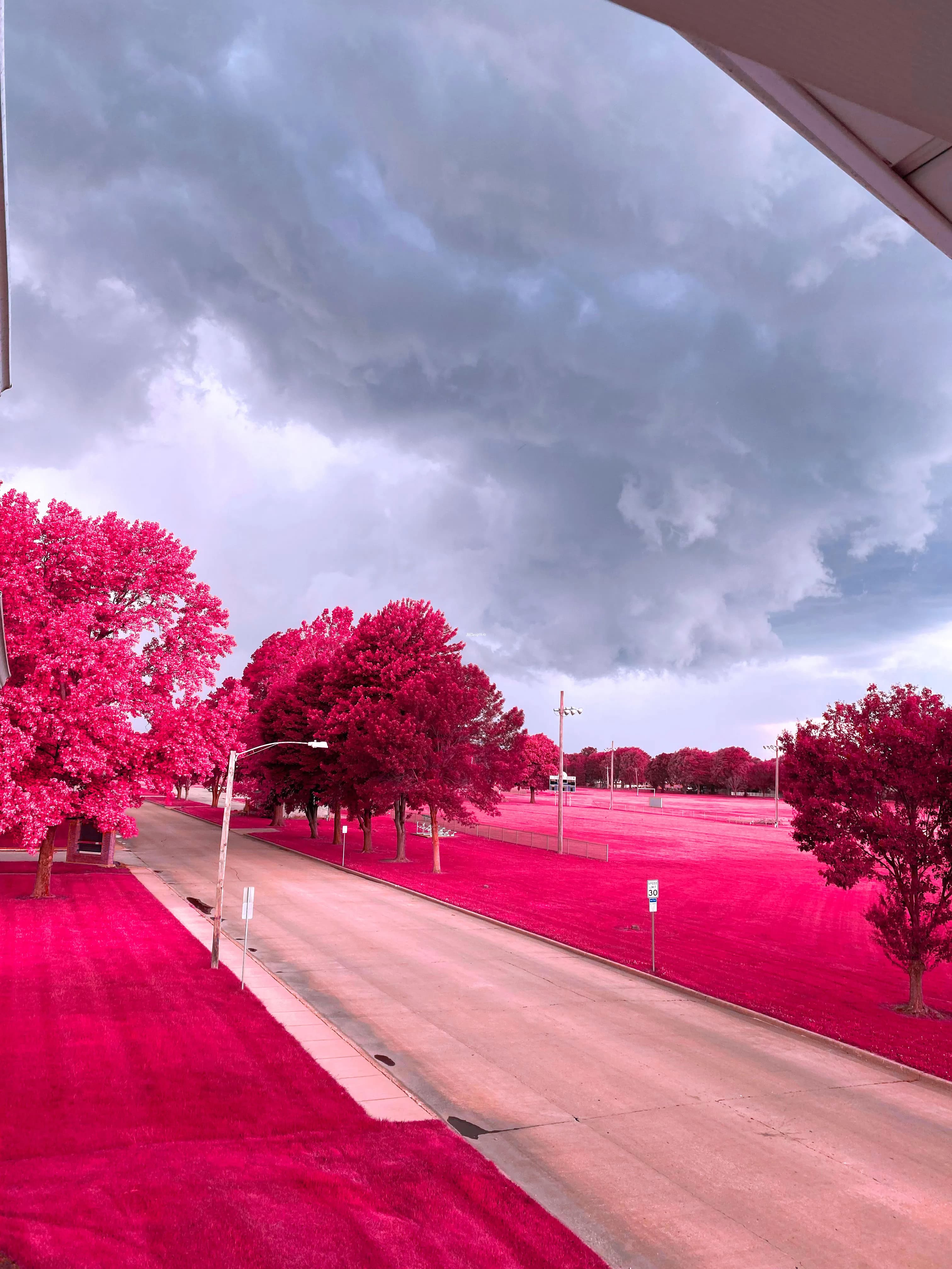 Severe storm street red